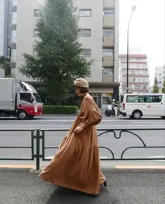 etretokyoリネンボリュームマキシドレス