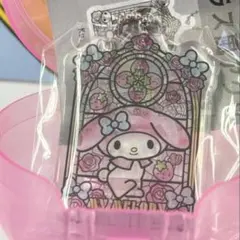 ステンドグラス風 アクリルキーチェーン マイメロディ