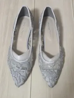オリエンタルトラフィック　レース柄パンプス(グレー)　23.5センチ(37)
