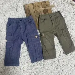 ♡familiar　カーゴパンツ2点セット（カーキ・ネイビー）♡