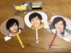 嵐 LIVEグッズ セット二宮和也 (うちわ、キーホルダー、リボン)