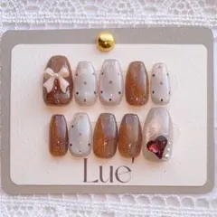 【現品】No.1006 フラッシュ ニュアンス マグネット ハート リボン