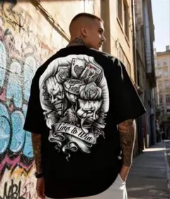 ツーフェイス バックプリントTシャツ 3XL B系 チカーノ ヒップホップ