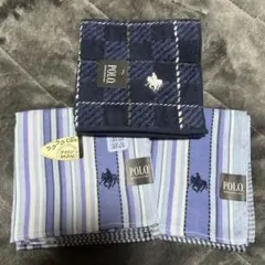 POLO ハンカチ ハンドタオル 3枚セット