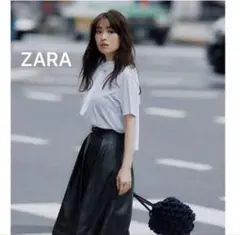 ザラ ZARA フロントボタン ロング フレアスカート