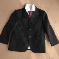 黒 スーツ ブレザー フォーマル 卒園式 入学式 カッターシャツ ネクタイ