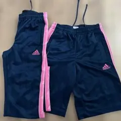 アディダス　女の子　ジャージ、ハーフパンツ2点セット