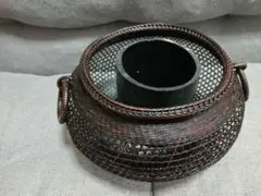 吊灯篭 丸型傘鉄灯籠 少し錆あり 古鉄 古道具 レトロ アンティーク