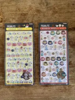 PEANUTS BONBON DROP mini シール 2枚セット