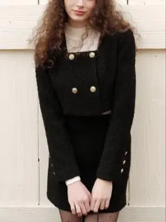 新品 ブラックニットセットアップ 長袖