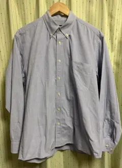 OLD UNIQLO ボタンダウン長袖シャツ L ストライプ