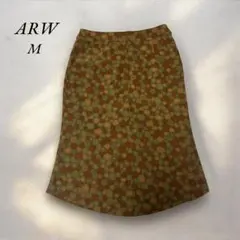 《アロー》ARW 美品　パターン入り総柄スカートM レトロ個性的