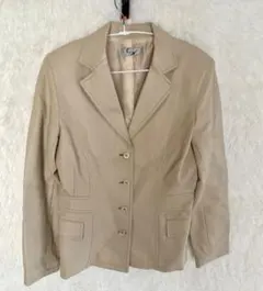 ビンテージ感 ダメージ ベージュ レザー ジャケット