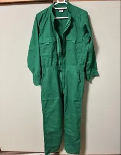 グリーン オーバーオール つなぎ