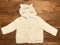 baby GAP フード付きカーディガン 0-12ヶ月 アイボリー