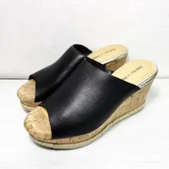 【美品】Odette e Odile 35 黒 ウェッジソール サンダル 厚底