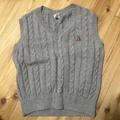 baby GAP グレー ケーブルニット ベビーベスト 2歳