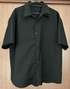 オーワイ(OY) DOUBLE COLLAR 半袖シャツ ブラック 黒 Lのサムネイル
