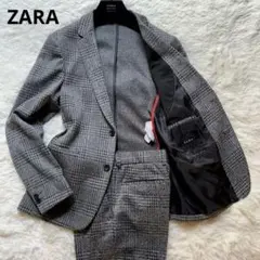 【極美品】 ZARA ザラ テーラードジャケットスーツ グレンチェック S