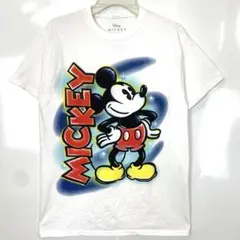 disney ディズニー キャラクターTシャツ ミッキー ペイント ヴィンテージ