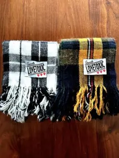 LOVETOXIC チェック柄マフラー2点セット 姉妹でお揃い可愛