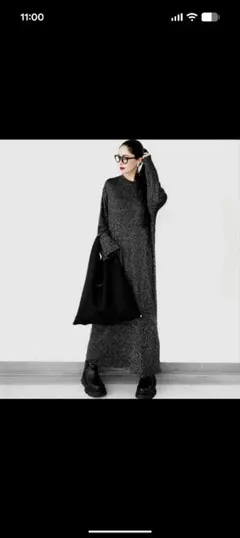 ZARA メタリックスレッド ニットワンピース☆ロング