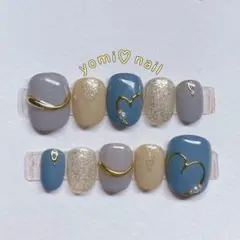 【サイズ変更無料】ハンドメイドネイルチップ【ベリーショート】ニュアンス