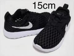 15cm 黒 ブラック ナイキ ローシ フライト キッズ サンダル メッシュ