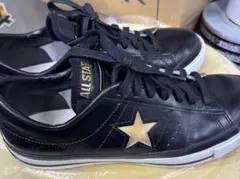 【希少】コンバース　レザー　　黒金　all star