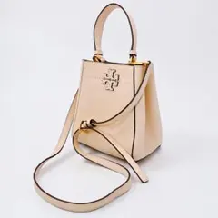 未使用級 トリーバーチ ミニバッグ ショルダー 2way レザー アイボリー　①