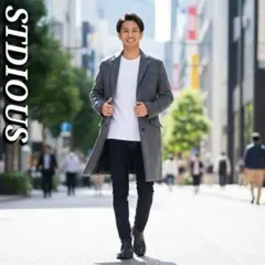 グレー チェスターコート