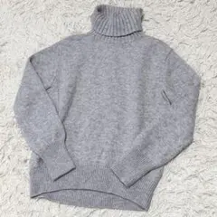 ユナイテッドアローズ　タートルネック　セーター　ニット　グレー　ウール　カシミヤ