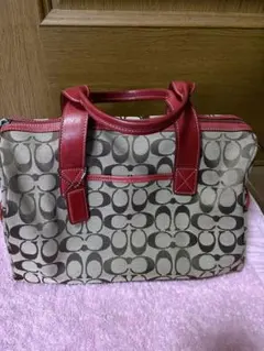 COACH シグネチャー ハンドバッグ レッドのサムネイル