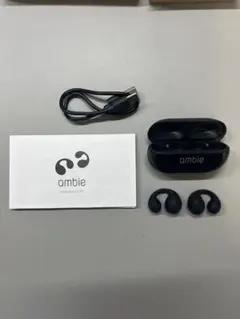 ※値下げしました【美品】ambie　AM-TW01-BC　BLACKのサムネイル