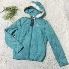 【SALE】新品　キャロウェイ　ファーフード付きダウンジャケット 水色　M