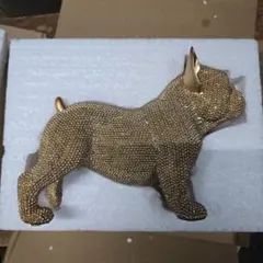 ゴールドフレンチブルドッグ置物