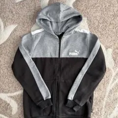 ⭐︎美品⭐︎PUMA フード付きパーカー グレー/ブラック⭐︎サイズ160⭐︎ほぼ未使用