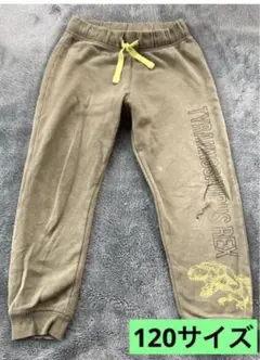 H&M 裏起毛ジョガーパンツ 恐竜柄 120