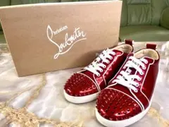 Christian Louboutin スタッズ付きスニーカー　ルブタン　レッド