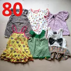 女の子　トップス6枚セット　80　チュニック、キャミソール　Tシャツ