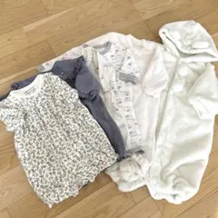 新生児　秋冬セット　おまとめ6点　カバーオール　ドレスオール　バースディ
