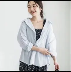 coca ガーゼシャツ ライトブルー M