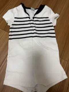 プチバトー　ボーダー柄ロンパース 18m 81cm