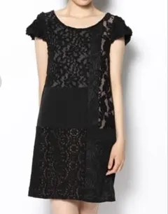 春服　ダイアグラム　パッチワークレースドレス　36