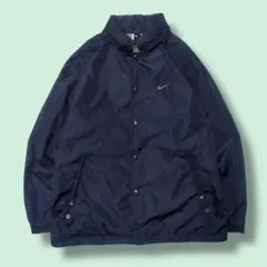 90s NIKE 銀タグ　白タグ　コーチジャケット　フード収納　中綿入り