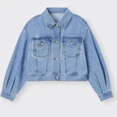 GU ボリュームスリーブデニムジャケット　ブルー　M