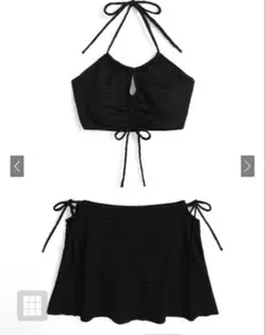 GRL スカート付きホルターネックビキニ水着 ブラックのサムネイル