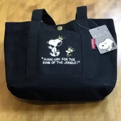 【新品・タグ付き】PEANUTS スヌーピー トートバッグ ブラック