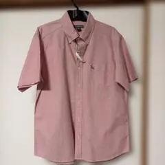 Eddie Bauer 半袖ボタンダウンシャツ ピンク Mのサムネイル