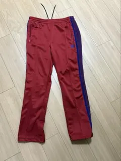 Needles トラックパンツ レッド×パープル